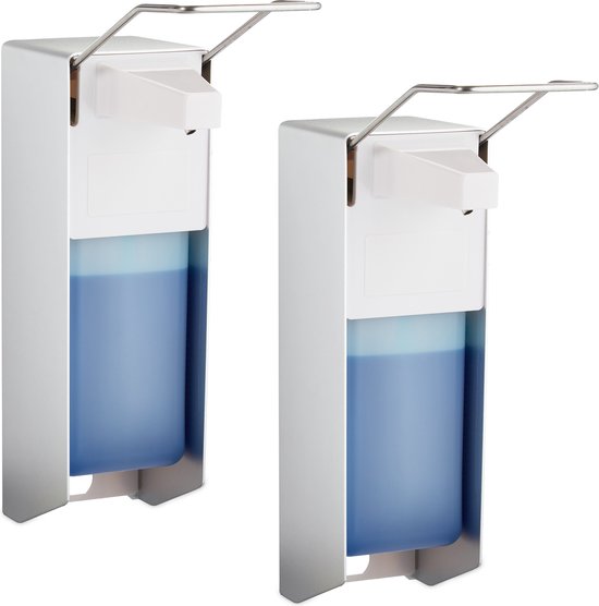 Desinfectiemiddel/Zeepdispenser - LH 1000 ml Kunststof incl. borgplaat