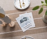 Katoenen linnen tafelkleed voor rechthoekige tafels solide rasterborduurwerk tafelkleed voor keuken eettafel decoratie (kaki, 140 x 180 cm)