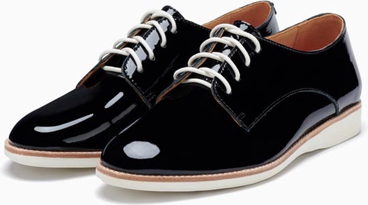 Rollie | Dames | Veterschoen | Derby Super Soft Black Patent Crinkle | Maat 36
