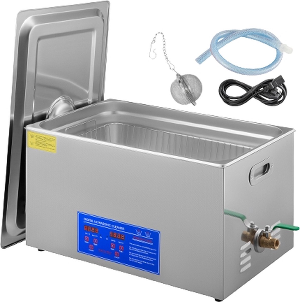 Vevor - Ultrasoon Reiniger - Grijs - 2L 50W - Roestvrij staal