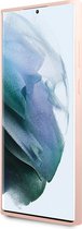 Samsung Galaxy S24 Ultra Backcase hoesje - Karl Lagerfeld - Effen Roze - Silicone