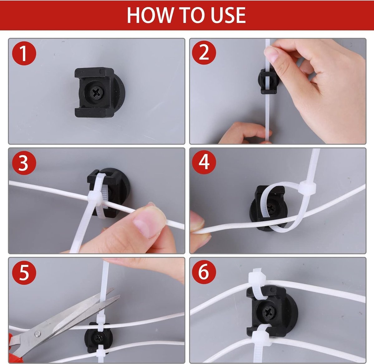 10 Piezas Clips De Câble Magnétique Organizer Magnétique Du Cordon