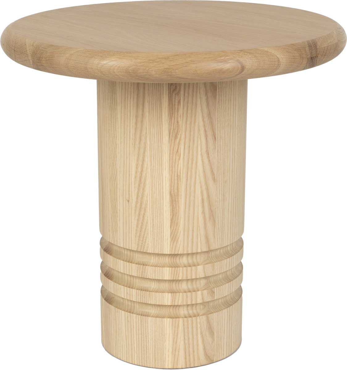 Chunk Bijzettafel Rond 45 cm Hout - Beige