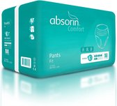 Absorin comfort pant fit M <120 Absorin - Wit - Non-woven toplaag - Voor mannen en vrouwen met zware incontinentie - Superabsorberend poeder / anatomisch gevormd