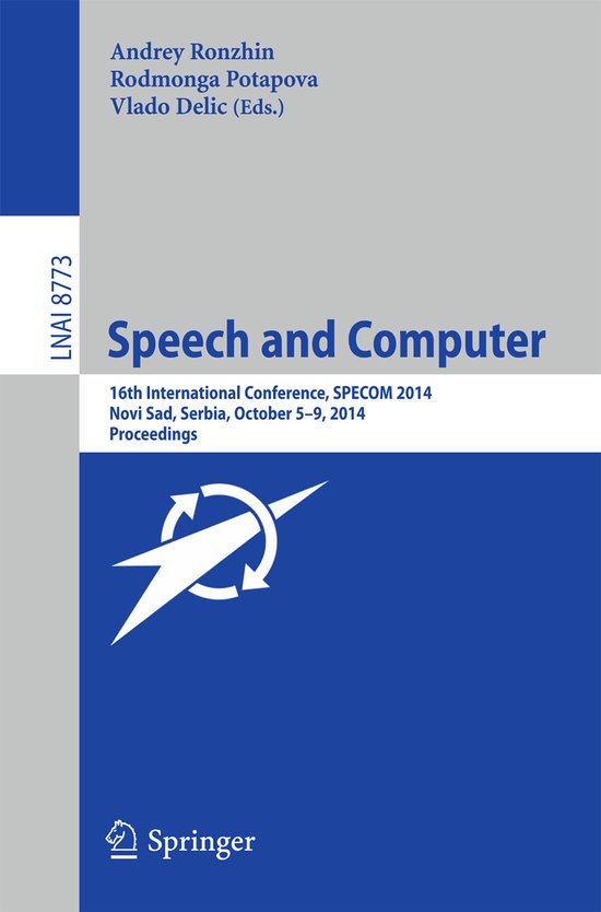 Speech and Computer - cover