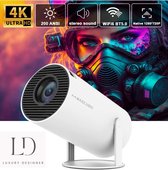 MONRIY - Projecteur - WiFi HDMI Bluetooth - Support 4K - 5000 lumens - Android 11 - Projecteur - Wit
