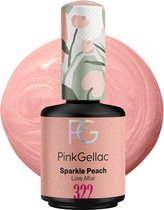 Pink Gellac 322 Sparkle Peach Gel Lak - Gellak Nagellak - Oranje Gelnagels Producten - Glanzende Gel Nails