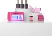 Pink Gellac Gellak Starterspakket Neutral Sense - Met 1 roze kleur en hot pink LED lamp - Manicure Set - Gel Nagellak, Gel Lak, Gelnagels