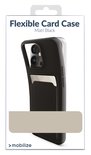 Mobilize Rubber Gelly Card Telefoonhoesje geschikt voor Samsung Galaxy S21 FE Hoesje Flexibel TPU Backcover met Pasjeshouder - Matt Black