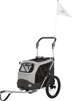 Trixie remorque vélo pliable pour chien gris 90x63x95 cm
