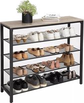 In And OutdoorMatch Schoenenrek Tyreek - Metaal - 16-20 paar schoenen - Schoenenkast - 100x30x92cm