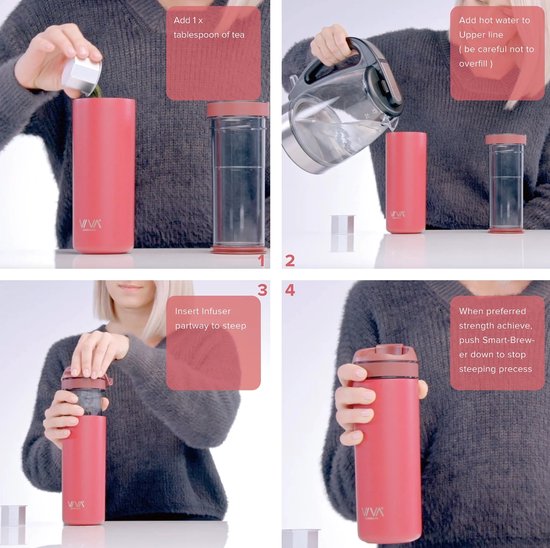 Recharge Bouteille Thermos Thee ou Café Bleu Foncé 450ml