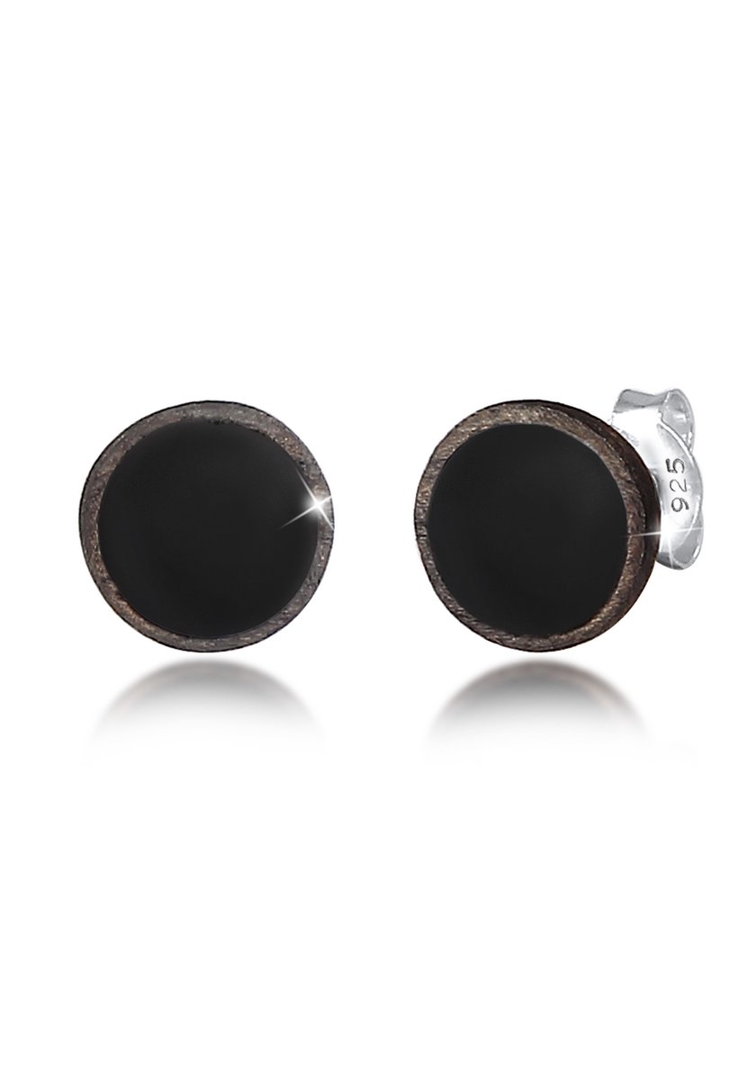KUZZOI - Oorbellen - Heren Cirkel Geo-Email in 925 Sterling Zilver - Heren