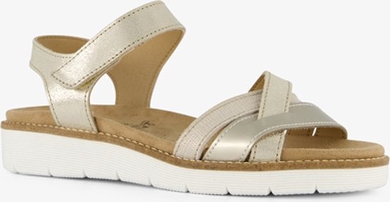 Hush Puppies leren dames sandalen wit goud - Maat 42 - Uitneembare zool