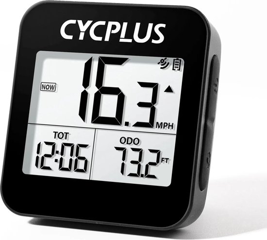 Cycplus G1 Fietscomputer - Kilometerteller - Snelheidsmeter - Gemiddelde Snelheid - Afstandsmeter - Draadloos - Hoogtemeter - Odometer - Zwart