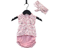 Ducksday - Omkeerbare tankini met haarlint - voor meisjes - UPF 50+ - Driedelige zwemset - Rosie