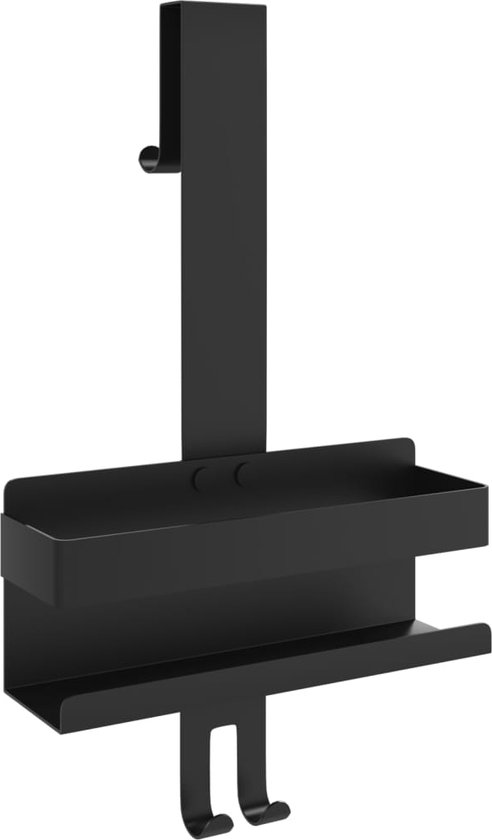 vidaXL-Doucherekje-hangend-geborsteld-304-roestvrij-staal-matzwart