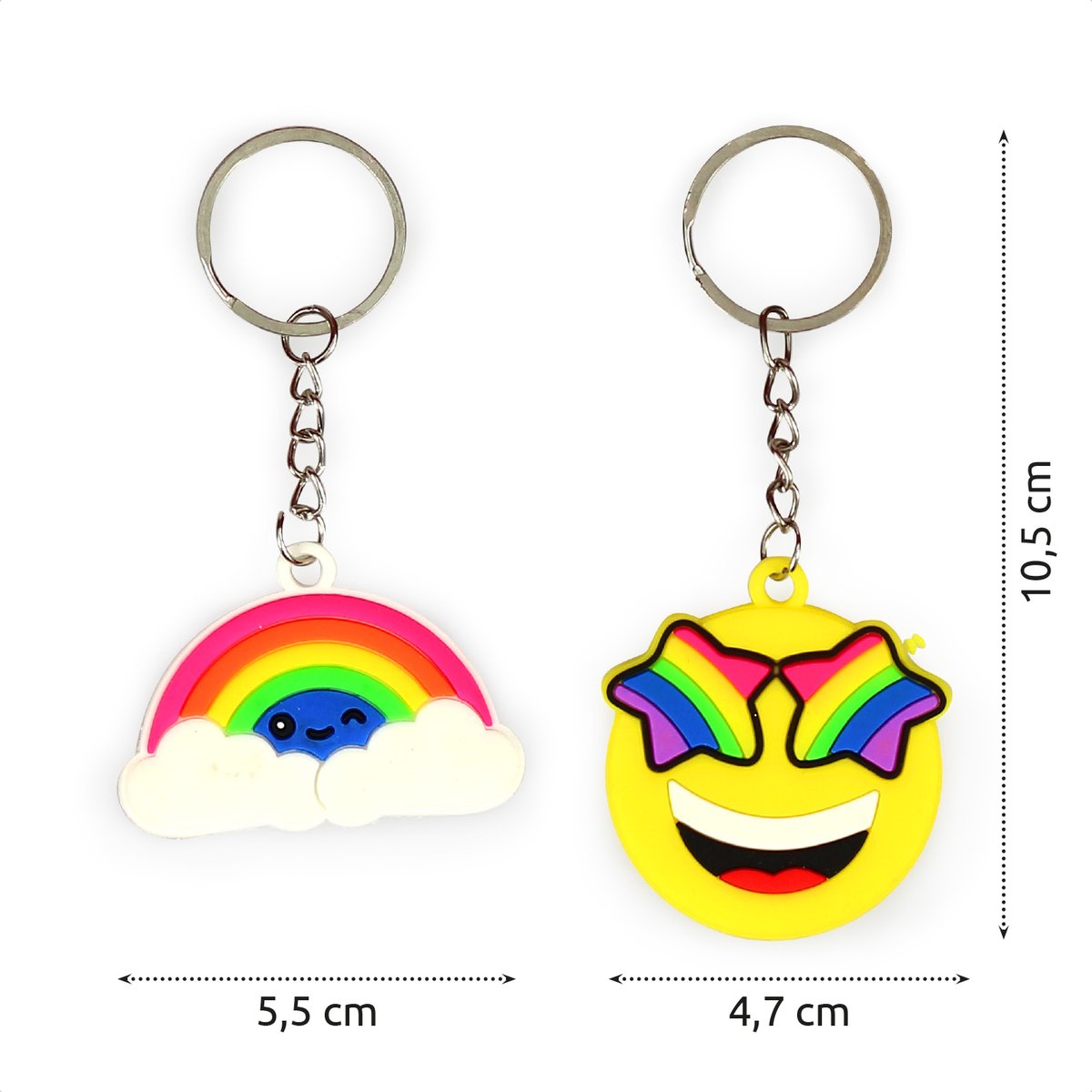 Isa's Friends® - Uitdeelcadeaus Sleutelhangers Rainbow - 24 stuks - Traktatie - Uitdeelcadeautjes voor Kinderen — afbeelding 6