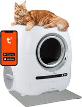 MOVENDO Zelfreinigende Kattenbak - Elektrische Kattenbak - 65L Inhoud - Automatische Kattenbak - Incl. App & Led Touch - Geschikt Voor Grote Katten