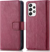 Étui iMoshion adapté pour Samsung Galaxy A52 (4G) / A52s / A52 (5G) Étui avec porte-cartes - Bookcase iMoshion Luxe - Rouge foncé