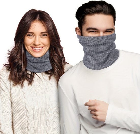 OOPOR Snood voor de winter, halsdoek, colsjaal, kokersjaal, tricot, fleece, warm, winddicht