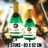 Allernieuwste.nl® 2 PCS Bouteille de Champagne Gonflable - Celebrations de Château - Fête - Bouteille de Ballon d'Hélium en Feuille - Or/ Vert - 2 Pièces