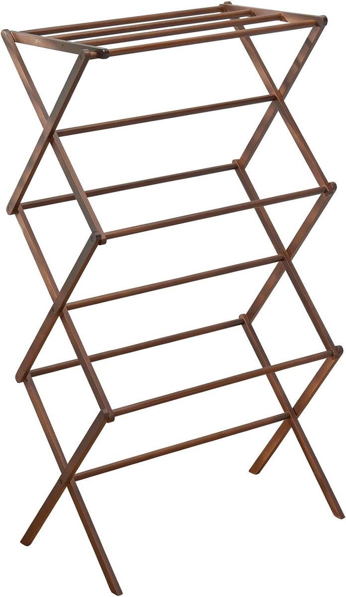 Droogrek met modern design en 3 etages, uittrekbaar en ruimtebesparend - Espresso
