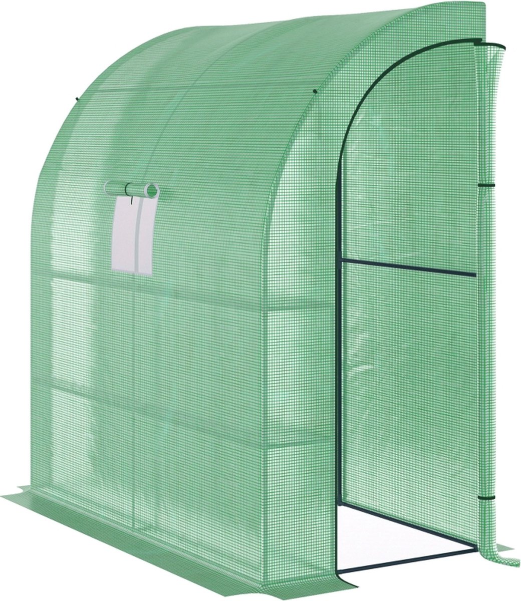Broeikas - Foliekas - Kweekkas - Tuinkas - Kweektent - Kas - Groen - 200 x 100 x 215 cm