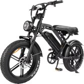 Dailywheels Fatbike V20 Pro - 2024 Model - Hydraulische Remmen - Gratis Gemonteerd + Gratis Alarmsysteem + Telefoonhouder + Voetsteuntjes + Slot - 25km/u - 250W - 7 versnellingen - Zwart