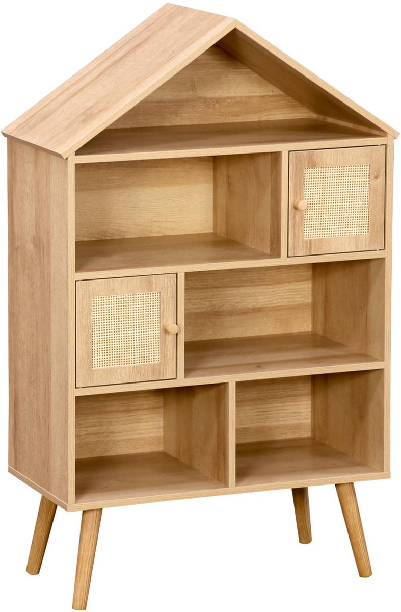 sweeek Boekenkast, bohème, l60 x b30 x h100cm Naturel