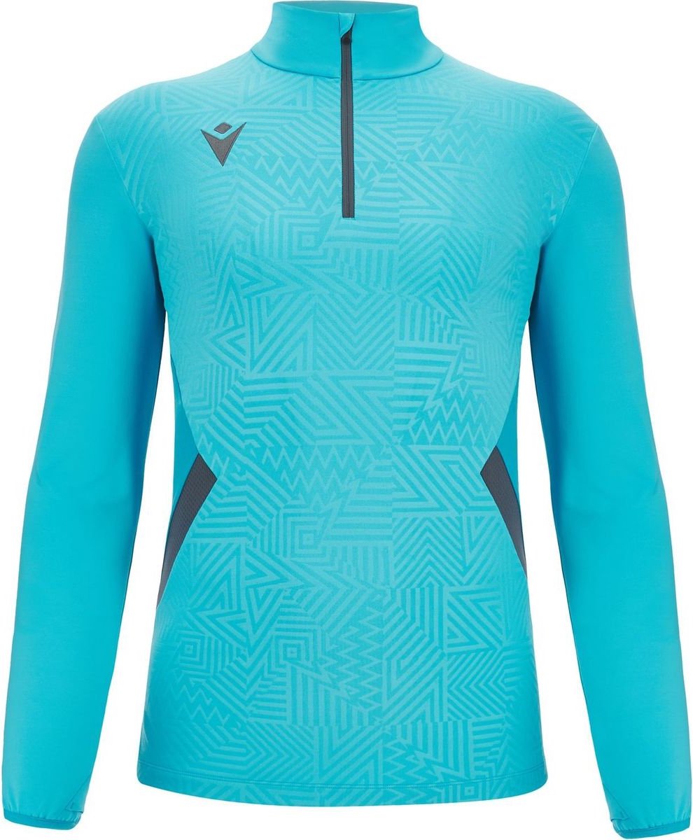 Macron Victory Fraser Ziptop Kinderen - Neon Sky / Antraciet | Maat: 11-12 Y