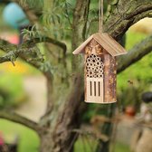 insectenhotel / Design insectenhotel met natuurlijke materiaal - Voor bijen, lieveheersbeestjes en vlinders - Om op te hangen 20 x 13.5 x 10 cm,