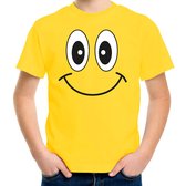 Bellatio Decorations Verkleed t-shirt voor kinderen/jongens - smiley - geel - feestkleding 158/164