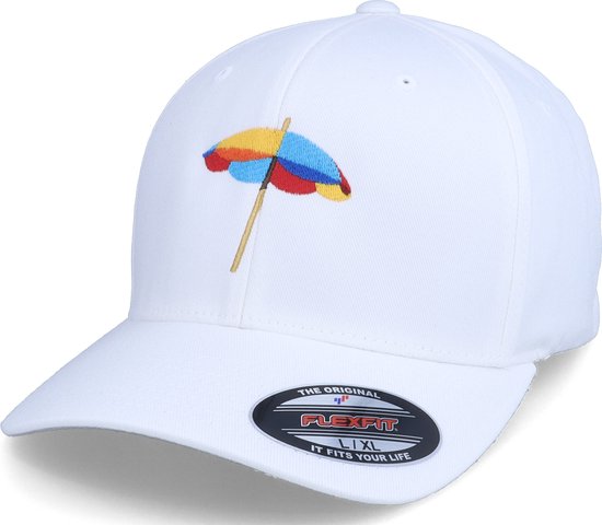 Hatstore- Summer Umbrella Sunshade White Flexfit - Iconic Cap