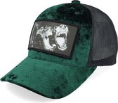 Hatstore- Kids Dogs Velvet Green/Black Trucker - Calza Pennello Cap