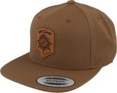 Hatstore- Compass Shield Brown Patch Tan Snapback - Wild Spirit Cap
