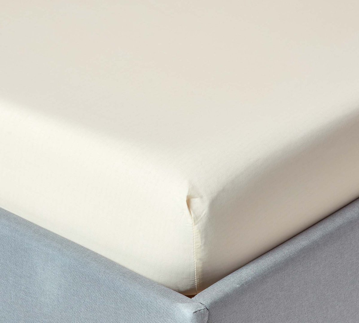 Homescapes Hoeslaken 180x200 cm – Crème – 100% Egyptisch Perkal Katoen – 200 TC