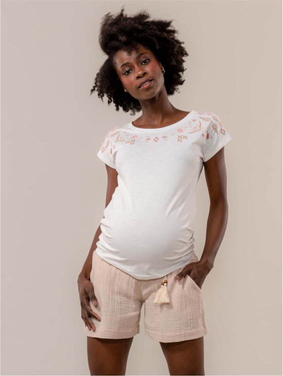 Prénatal zwangerschapsshirt - Zwangerschapskleding - Ecru