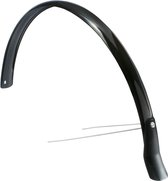 Eurofender Achterspatbord 28 inch - 51 mm breed - Zwart kunststof - Inclusief montageaccessoires