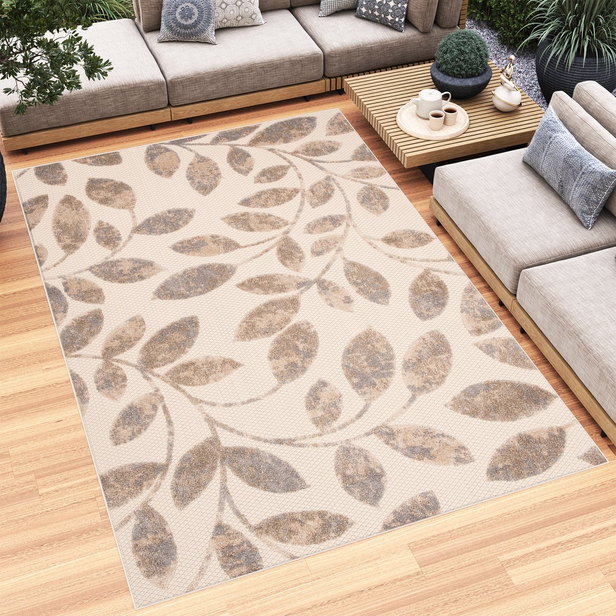 Tapiso Patio Indoor Tapijt Buitenkleed Tuintapijt Vloerkleed Buiten Outdoor Maat- 80x150
