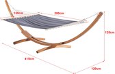 In And OutdoorMatch Hangmat Lula - Met standaard - 415x120x125 cm - Voor binnen en buiten - Ideaal om te ontspannen