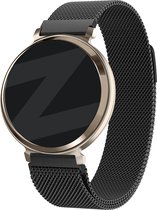 Bandz Milanese Loop band - Milanees smartwatch bandje 14mm met magneetsluiting geschikt voor Garmin Lily 2 (alleen tweede versie) - zwart