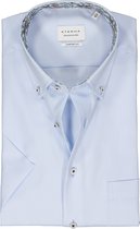 ETERNA comfort fit overhemd korte mouw - Oxford - lichtblauw (contrast) - Strijkvrij - Boordmaat: 48