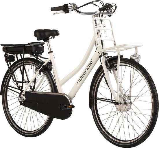 Hollandia Fiets (elektrisch) E-stadsfiets dames Hollandia Carry on 28'' e-bike 3 versnellingen wit -