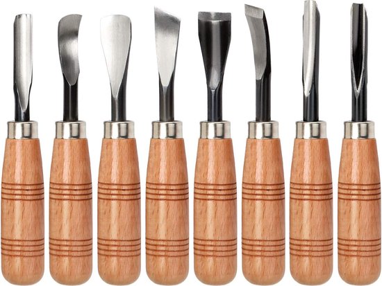 Houtsnijgereedschapsset voor Dremel, 5 verschillende stuks houtsnijbits met 1/8 inch schacht voor roterend gereedschap DIY, houtbewerking, graveren, boren