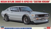 1:24 Hasegawa 20669 Nissan Skyline 2000GT-R (KPGC110) "Custom Version" Plastic Modelbouwpakket