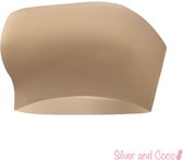 SilverAndCoco® - Strapless BH Top | Naadloze Invisible Onzichtbare Beha Bandeau Naadloos Festival Topje - Nude - Large / L