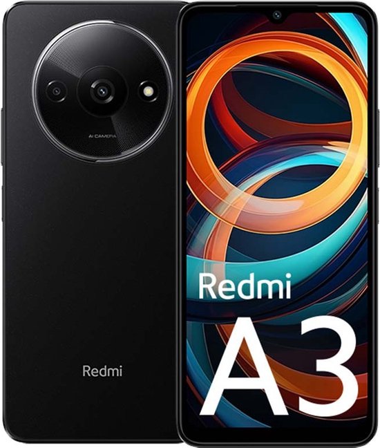 Xiaomi Redmi A3 - 128GB opslag - Midnight Zwart - 90Hz display | bol