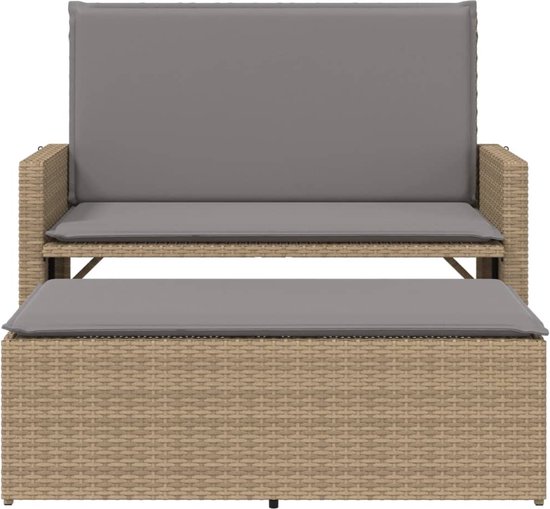 vidaXL-Tuinbank-met-kussens-en-voetenbank-poly-rattan-beige
