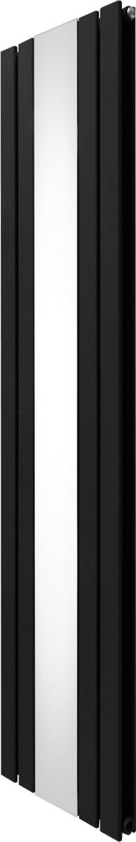Platte spiegelradiator - zwart - 1800x425mm - 15 jaar garantie